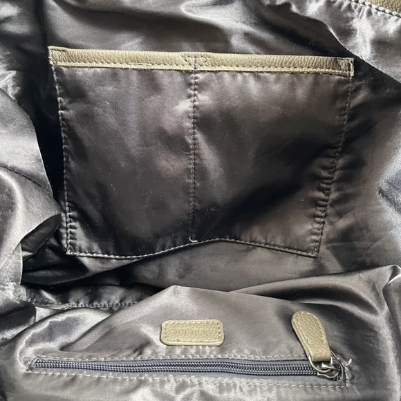 Deux Lux Misha Satchel Olive Green Velvet Large Tote Boho Detachable Strap - Picture 10 of 11